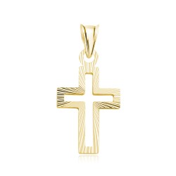 Pandantiv cruciulita argint placat cu aur galben DiAmanti K0066G-DIA (Argint 925‰ 0,6 g.)